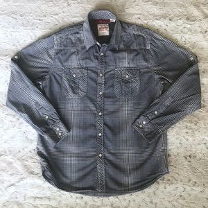Men’s Mossimo Blue Striped Button Down